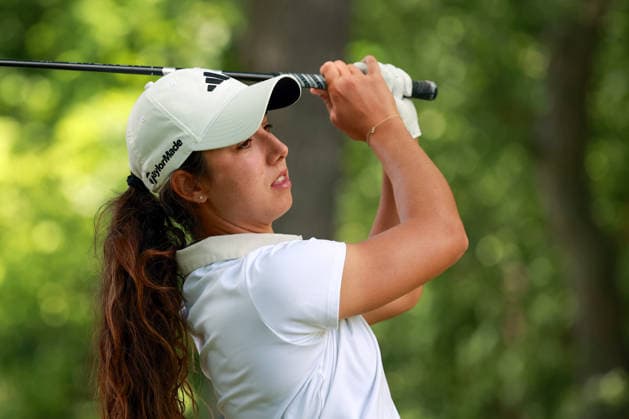 Meijer LPGA, Golf Damen Classic by Simply Give Belmont, MI - JUNE 19: Julia Lopez Ramirez of Spain hits from the 16th tee during the second round of the Meijer LPGA Classic by Simply Give at Blythefield Country Club on June 19, 2026 in Belmont, Michigan. Belmont Michigan United States  Copyright: xAmyxLemusx originalFilename:lemus-meijerlp260619_npep8.jpg