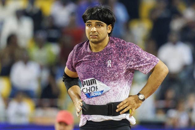 Diamond League Athletics in Doha DOHA, QATAR - JUNE 19: Indian athlete Neeraj Chopra competes in the men s javelin throw final during the Diamond League athletics meeting at the Suheim Bin Hamad Stadium in Doha, Qatar on June 19, 2026. Mohammed Dabbous Anadolu Doha Qatar. Editorial use only. Please get in touch for any other usage.  Copyright: x2026xAnadoluxMohammedxDabbousx
