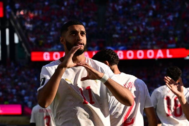 Scotland v Morocco - FIFA World Cup, WM, Weltmeisterschaft, Fussball 2026 - Group C FOXBOROUGH, USA - JUNE 19: Ismael Saibari of Morocco celebrates after scoring a goal the 2026 FIFA World Cup First Stage Group C match between Scotland and Morocco at Gillette Stadium (Boston Stadium) in Foxborough, Massachusetts, United States on June 19, 2026. Abdulhamid Hosbas Anadolu Massachusetts United States. Editorial use only. Please get in touch for any other usage.  Copyright: x2026xAnadoluxAbdulhamidxHosbasx