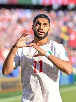 Ismael Saibari (Morocco) celebrates after scoring his team s first goal during the FIFA World Cup, WM, Weltmeisterschaft, Fussball 2026 Group C match between Scotland and Morocco at Boston Stadium on June 19, 2026 in Boston, United States. (Photo by Harry Langer DeFodi Images) - *** Ismael Saibari of Morocco celebrates after scoring his teams first goal during the 2026 FIFA World Cup Group C match between Scotland and Morocco at Boston Stadium on June 19, 2026, in Boston, United States. Photo by Harry Langer, DeFodi Images,detected_source_language