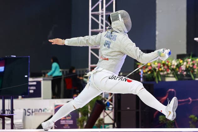 June 19, 2026, New Delhi, Delhi, India: Tsumori Shido (Japan) during Tsumori Shido (Japan) vs. Luo Shaotong (China), Semi-Finals of Asian Senior Fencing Championships 2026 (Men s Sabre) at Bharat Mandapam Convention Centre, New Delhi, India on 19th June 2026. Fencing 2026: Asian Senior Fencing Championships 2026  - ZUMAd207 20260619_zsp_d207_290 Copyright: xAvijitxDasx