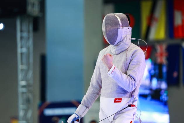 June 19, 2026, New Delhi, Delhi, India: Luo Shaotong (China) during Tsumori Shido (Japan) vs. Luo Shaotong (China), Semi-Finals of Asian Senior Fencing Championships 2026 (Men s Sabre) at Bharat Mandapam Convention Centre, New Delhi, India on 19th June 2026. Fencing 2026: Asian Senior Fencing Championships 2026  - ZUMAd207 20260619_zsp_d207_291 Copyright: xAvijitxDasx