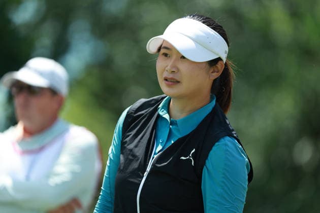 Meijer LPGA, Golf Damen Classic BELMONT, MICHIGAN - JUNE 19: Yan Liu of People™s Republic of China plays her tee shot on the 17th hole during the second round of the Meijer LPGA Classic for Simply Give golf tournament at Blythefield Country Club in Belmont, MI, USA Friday, June 19, 2026. Belmont Michigan United States  Copyright: xJorgexLemusx originalFilename:lemus-meijerlp260619_npeG5.jpg