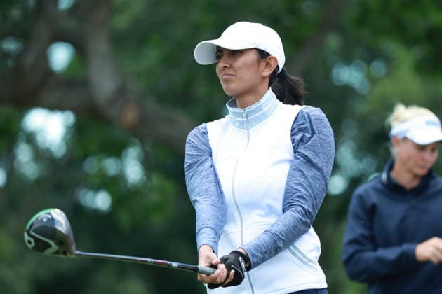 Meijer LPGA, Golf Damen Classic BELMONT, MICHIGAN - JUNE 19: Aditi Ashok of India plays her tee shot on the 17th hole during the second round of the Meijer LPGA Classic for Simply Give golf tournament at Blythefield Country Club in Belmont, MI, USA Friday, June 19, 2026. Belmont Michigan United States  Copyright: xJorgexLemusx originalFilename:lemus-meijerlp260619_npFPk.jpg