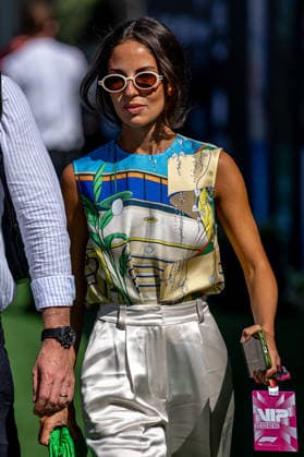 MONTMELO, SPAIN: Carmen Montero Mundt, George Russell s Girlfriend, at the 2026 Formula 1 Barcelona-Catalunya Grand Prix at the Circuit de Barcelona-Catalunya in Montmelo, Spain.