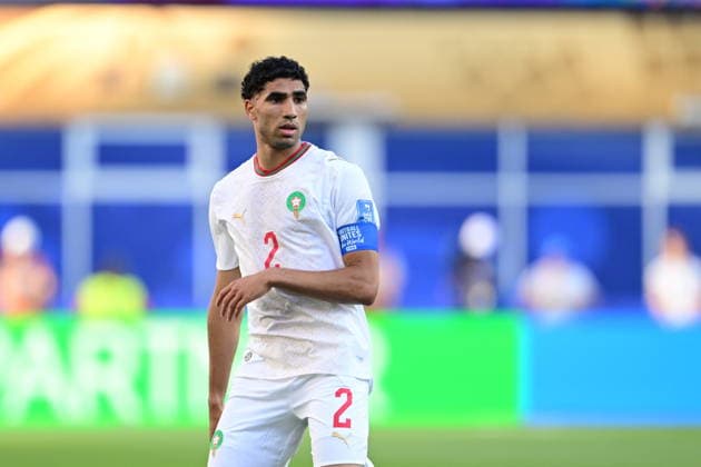 Scotland v Morocco - FIFA World Cup, WM, Weltmeisterschaft, Fussball 2026 - Group C FOXBOROUGH, USA - JUNE 19: Achraf Hakimi (2) of Morocco takes part during the 2026 FIFA World Cup First Stage Group C match between Scotland and Morocco at Gillette Stadium (Boston Stadium) in Foxborough, Massachusetts, United States on June 19, 2026. Abdulhamid Hosbas Anadolu Massachusetts United States. Editorial use only. Please get in touch for any other usage.  Copyright: x2026xAnadoluxAbdulhamidxHosbasx