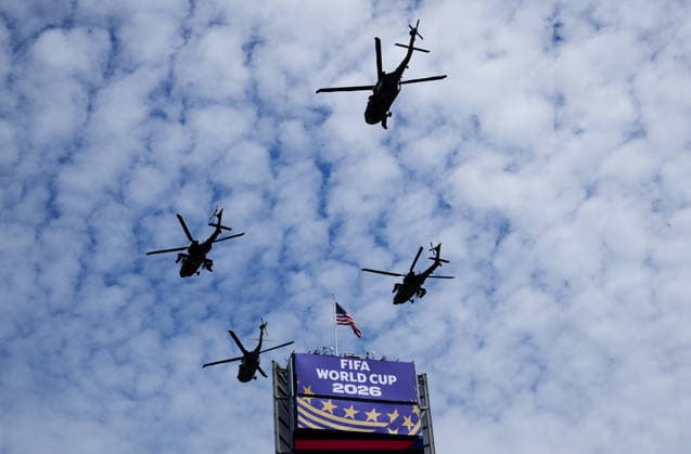 United States v Australia - FIFA World Cup, WM, Weltmeisterschaft, Fussball 2026 - Group D SEATTLE, UNITED STATES - JUNE 19: Black Hawk (UH-60) helicopters belonging to the U.S. Army perform a flight demonstration over the Lumen Field ahead of the 2026 FIFA World Cup Group D match between United States and Australia in Seattle, Washington, United States on June 19, 2026. Ercin Erturk Anadolu Washington United States. Editorial use only. Please get in touch for any other usage.  Copyright: x2026xAnadoluxErcinxErturkx