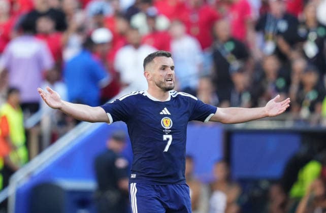 John McGinn (Scotland) looks on during Scotland and Morocco, Group C FIFA World Cup, WM, Weltmeisterschaft, Fussball 2026, Boston Stadium, Boston, USA on June 19, 2026. Thor Wegner DeFodi Images. (Photo by DeFodi Images) - *** John McGinn of Scotland looks on during the match between Scotland and Morocco in Group C of the 2026 FIFA World Cup at Boston Stadium in Boston, USA, on June 19, 2026. Thor Wegner, DeFodi Images. Photo by DeFodi Images,detected_source_language