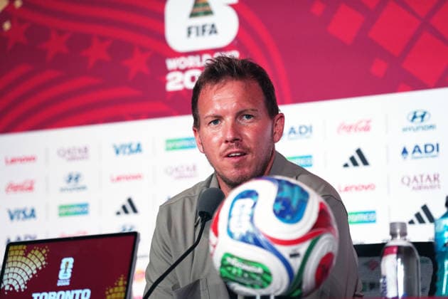 Fussball , Weltmeisterschaft 2026, FIFA WM 2026, Fussball World Cup , Canada USA, Mexico-2026, , Deutschland vs ElfenbeinKüste Germany vs Ivory Coast, Gruppenphase, Gruppen E , 19 .06.2026, Toronto Stadium Kanada, press conference, PK, Pressekonferenz Presse Konferenz , 1 Tag vor dem Spiel Deutschland vs Elfenbeinküste , one day before the Match Germany vs Ivory coast Julian Nagelsmann Deutschland, Germany GER Trainer , Coach Foto Chai von der Laage FIFA regulations prohibit any use of photographs as image sequences and or quasi-video. EDITORIAL USE ONLY, *** Soccer, 2026 World Cup, FIFA World Cup 2026, Soccer World Cup, Canada, USA, Mexico 2026, Germany vs. Ivory Coast, Group Stage, Group E, June 19, 2026, Toronto Stadium, Canada, Press Conference, 1 day before the Germany vs. Ivory Coast match, Julian Nagelsmann, Germany (GER) Head Coach, Photo by Chai von der Laage. FIFA regulations prohibit any use of photographs as image sequences and or quasi-video. EDITORIAL USE ONLY,,detected_source_language