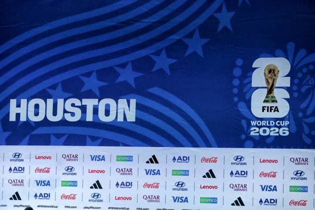 HOUSTON, 19-06-2026, Houston Stadium, press conference, PK, Pressekonferenz of the Netherlands on MD-1 before the match against Sweden World Cup 2026 . Picture shows logo Netherlands in Houston (World Cup 2026)  x204479702x Copyright: