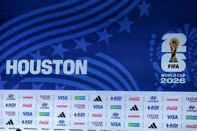 HOUSTON, 19-06-2026, Houston Stadium, press conference, PK, Pressekonferenz of the Netherlands on MD-1 before the match against Sweden World Cup 2026 . Picture shows logo Netherlands in Houston (World Cup 2026)  x204479709x Copyright: