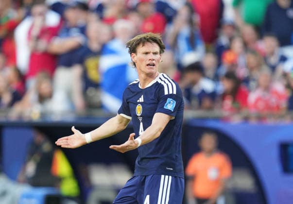 Scott McTominay (Scotland) gestures during Scotland and Morocco, Group C FIFA World Cup, WM, Weltmeisterschaft, Fussball 2026, Boston Stadium, Boston, USA on June 19, 2026. Thor Wegner DeFodi Images. (Photo by DeFodi Images) -