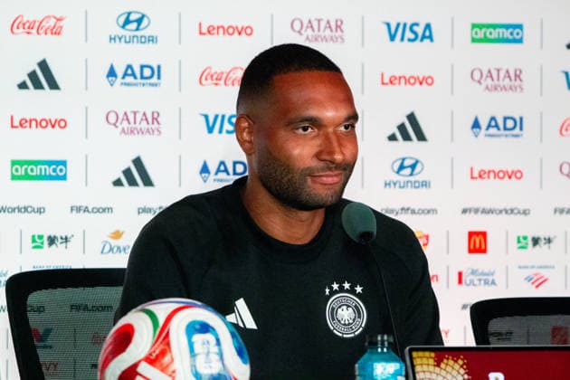 Jonathan Tah of Germany participates in a press conference, PK, Pressekonferenz in Toronto, Canada 19 June 2026. Press conference of the German national team, Nationalteam !ACHTUNG: NUR REDAKTIONELLE NUTZUNG!  Copyright: xJulioxCesarxRivasx GR6044 20260619-55020651996_1