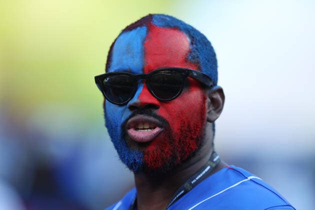 Philadelphia, USA, 19th June 2026. Haiti fans during the Brazil vs Haiti FIFA World Cup, WM, Weltmeisterschaft, Fussball match at Lincoln Financial Field, Philadelphia. Picture credit should read: Paul Terry Sportimage EDITORIAL USE ONLY. No use with unauthorised audio, video, data, fixture lists, club league logos or live services. Online in-match use limited to 120 images, no video emulation. No use in betting, games or single club league player publications. SPI_026_PT_Brazil_Haiti SPI-4846-0026