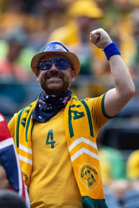 June 19, 2026, Seattle, Washington, USA: Australia fan during the FIFA World Cup, WM, Weltmeisterschaft, Fussball 2026 Group D match between USA and Australia at Lumen Field. World Cup 2026: Group D: USA V Australia  - ZUMAc318 20260619_znp_c318_002 Copyright: xJohnxCarusix