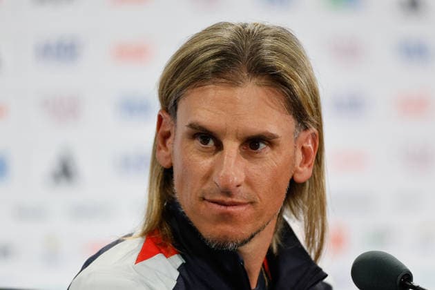 Ecuador s head coach, Sebastian Beccacece, reacts during a press conference, PK, Pressekonferenz at Arrowhead Stadium in Kansas, United States. 19 June 2026. Ecuador Press Conference !ACHTUNG: NUR REDAKTIONELLE NUTZUNG!  Copyright: xJUANxIGNACIOxRONCORONIx GR6050 20260620-55020652064_1