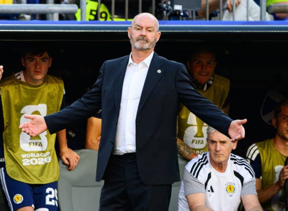 19 June 2026 - Scotland v Morocco - Boston Stadium - 2026 World Cup - USA. 19 June 2026 - Scotland v Morocco - Boston Stadium - 2026 World Cup - USA. Scotland Manager Steve Clarke. Picture : Mark Pain BOSTON USA  Copyright: xMarkxPainx