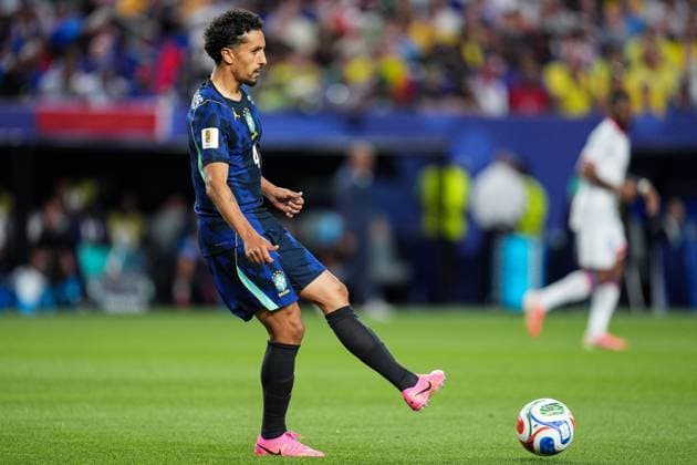 Marquinhos of Brazil passes the ball Brazil v Haiti, 2026 FIFA World Cup, WM, Weltmeisterschaft, Fussball Group C, Football, Philadelphia Stadium, Philadelphia, Pennsylvania, USA - 19 Jun 2026Philadelphia Philadelphia Stadium Pennsylvania (PA) United States of America  Copyright: xIsmaelxAdnan Shutterstockx 16936842bj