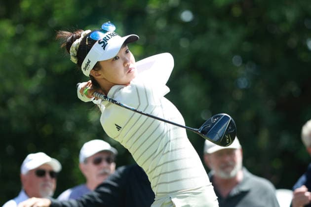 Meijer LPGA, Golf Damen Classic BELMONT, MICHIGAN - JUNE 19: Grace Kim of Australia plays her tee shot on the 4th hole during the second round of the Meijer LPGA Classic for Simply Give golf tournament at Blythefield Country Club in Belmont, MI, USA Friday, June 19, 2026. Belmont Michigan United States  Copyright: xJorgexLemusx originalFilename:lemus-meijerlp260619_np9Jt.jpg