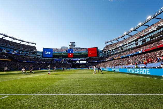 June 19, 2026; Foxborough, Massachusetts, USA; Over 60,000 fans turned out for a FIFA World Cup, WM, Weltmeisterschaft, Fussball 2026 Group C match between Scotland and Morocco at Boston Stadium. (c) CSM FIFA World Cup 2026: Scotland Vs Morocco JUN 19  - ZUMAc04_ 20260619_zma_c04_036 Copyright: xBurtxGranofskyx