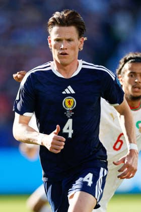 June 19, 2026; Foxborough, Massachusetts, USA; Scotland midfielder Scott McTominay (4) during a FIFA World Cup, WM, Weltmeisterschaft, Fussball 2026 Group C match between Scotland and Morocco at Boston Stadium. (c) CSM FIFA World Cup 2026: Scotland Vs Morocco JUN 19  - ZUMAc04_ 20260619_zma_c04_055 Copyright: xBurtxGranofskyx