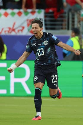 Matias Fonda of Paraguay celebrate a goal during the FIFA World Cup, WM, Weltmeisterschaft, Fussball 2026 group D match between Turkey and Paraguay at the Levi s stadium in Santa Clara, United States, 19 June 2026. FIFA World Cup 2026 - Group D - Turkey vs. Paraguay !ACHTUNG: NUR REDAKTIONELLE NUTZUNG!  Copyright: xMiguelxGutiérrezx GR6191 20260620-55020652647_1