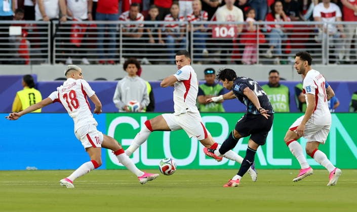FIFA World Cup, WM, Weltmeisterschaft, Fussball 2026 - Group D - Turkey vs Paraguay Matias Galarza (2R) of Paraguay scores the opening goal during the FIFA World Cup 2026 group stage match Turkey against Paraguay, in San Francisco, USA, 19 June 2026. SAN FRANCISCO United States  Copyright: xBENJAMINxFANJOYx