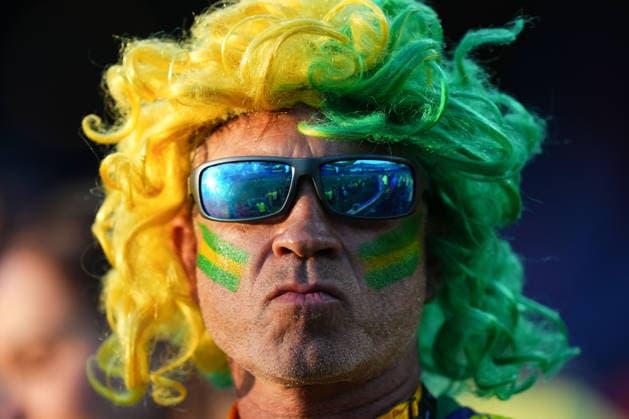 June 19, 2026: A Brazil fan looks on prior to a World Cup Match between Brazil and Haiti at Philadelphia Stadium in Philadelphia, Pennsylvania. CSM FIFA World Cup, WM, Weltmeisterschaft, Fussball 2026: Brazil Vs Haiti JUN 19  - ZUMAc04_ 20260619_zma_c04_171 Copyright: xKylexRoddenx