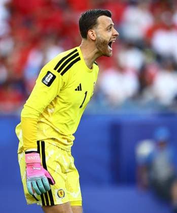 Angus Gunn of Scotland Scotland v Morocco, 2026 FIFA World Cup, WM, Weltmeisterschaft, Fussball Group C, Football, Boston Stadium, Foxborough, Massachusetts, USA - 19 Jun 2026Foxborough Boston Stadium Massachusetts (MA) United States of America EDITORIAL USE ONLY No use with unauthorised audio, video, data, fixture lists, club league logos or live services. Online in-match use limited to 120 images, no video emulation. No use in betting, games or single club league player publications.  Copyright: xMichaelxZemanek Shutterstockx 16928953fj