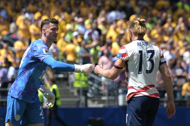 June 19, 2026, Seattle, Washington, United States: Matt Freese (L) and Tim Ream (R) of United States men football team seen in action during the FIFA World Cup, WM, Weltmeisterschaft, Fussball 2026 first stage Group D match between USA and Australia held at the Seattle Stadium. Final score; USA 2:0 Australia. FIFA World Cup 2026 United States Vs Australia Held At The Seattle Stadium In Seattle, USA -19 Jun 2026  - ZUMAs197 20260619_aaa_s197_228 Copyright: xLuisxVeniegrax