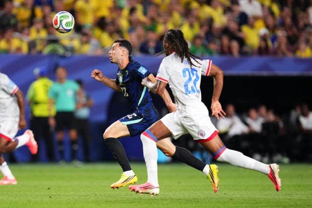 June 19, 2026: Brazil Forward Gabriel Martinelli (22) chases the ball during the second half of a World Cup Match against Haiti at Philadelphia Stadium in Philadelphia, Pennsylvania. CSM Philadelphia United States of America - ZUMAc04_ 20260619_zma_c04_164 Copyright: xKylexRoddenx