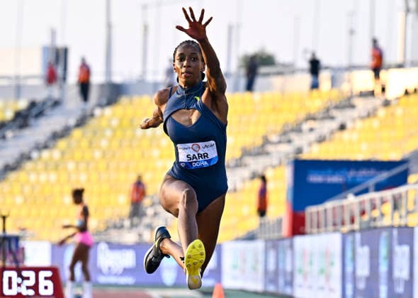 Doha Diamond League 2026 Saly Sarr of Senegal competes in the women s triple jump final at the Diamond League Doha Meeting 2026 competition at Suheim Bin Hamad Stadium in Doha, Qatar, on May 19, 2026. DOHA Qatar Copyright: xNOUSHADx
