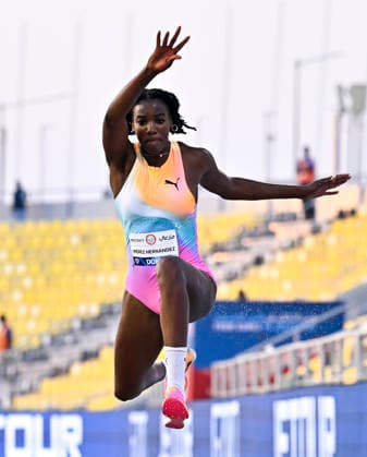 Doha Diamond League 2026 Leyanis Perez Hernandez of Cuba competes in the women s triple jump final at the Diamond League Doha Meeting 2026 competition at Suheim Bin Hamad Stadium in Doha, Qatar, on May 19, 2026. DOHA Qatar Copyright: xNOUSHADx