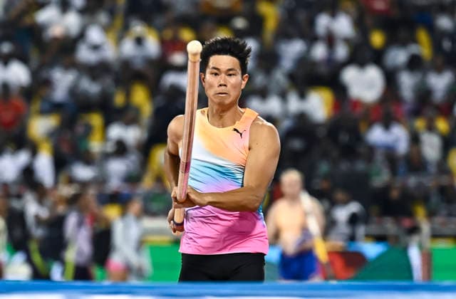 Doha Diamond League 2026 Ernest John Obiena of Philippines competes in the men s pole vault final at the Diamond League Doha Meeting 2026 competition at Suheim Bin Hamad Stadium in Doha, Qatar, on May 19, 2026. DOHA Qatar Copyright: xNOUSHADx
