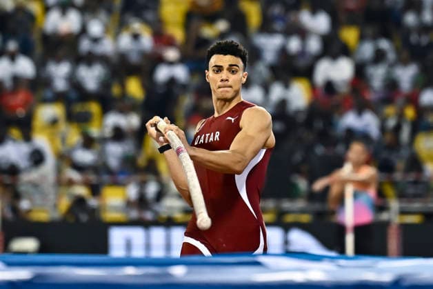 Doha Diamond League 2026 Seifeldin Abdelsalam of Qatar competes in the men s pole vault final at the Diamond League Doha Meeting 2026 competition at Suheim Bin Hamad Stadium in Doha, Qatar, on May 19, 2026. DOHA Qatar Copyright: xNOUSHADx