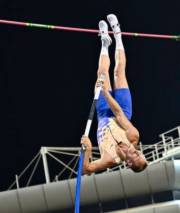 Doha Diamond League 2026 Sam Kendricks of United States competes in the men s pole vault final at the Diamond League Doha Meeting 2026 competition at Suheim Bin Hamad Stadium in Doha, Qatar, on May 19, 2026. DOHA Qatar Copyright: xNOUSHADx
