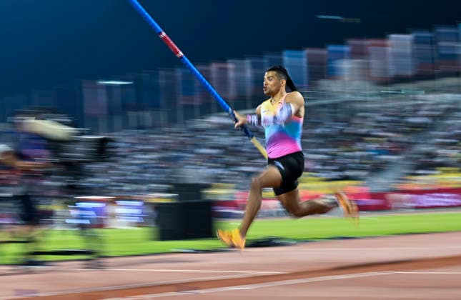 Doha Diamond League 2026 Emmanouil Karalis of Greece competes in the men s pole vault final at the Diamond League Doha Meeting 2026 competition at Suheim Bin Hamad Stadium in Doha, Qatar, on May 19, 2026. DOHA Qatar Copyright: xNOUSHADx