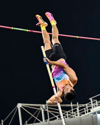 Doha Diamond League 2026 Ernest John Obiena of Philippines competes in the men s pole vault final at the Diamond League Doha Meeting 2026 competition at Suheim Bin Hamad Stadium in Doha, Qatar, on May 19, 2026. DOHA Qatar Copyright: xNOUSHADx