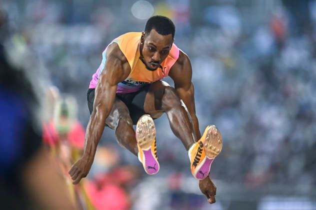 Doha Diamond League 2026 Pedro Pichardo of Portugal competes in the men s triple Jump final at the Diamond League Doha Meeting 2026 competition at Suheim Bin Hamad Stadium in Doha, Qatar, on May 19, 2026. DOHA Qatar Copyright: xNOUSHADx