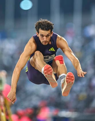 Doha Diamond League 2026 Andrea Dallavalle of Italy competes in the men s triple Jump final at the Diamond League Doha Meeting 2026 competition at Suheim Bin Hamad Stadium in Doha, Qatar, on May 19, 2026. DOHA Qatar Copyright: xNOUSHADx