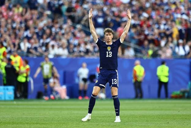 Jack Hendry of Scotland Scotland v Morocco, 2026 FIFA World Cup, WM, Weltmeisterschaft, Fussball Group C, Football, Boston Stadium, Foxborough, Massachusetts, USA - 19 Jun 2026Foxborough Boston Stadium Massachusetts (MA) United States of America EDITORIAL USE ONLY No use with unauthorised audio, video, data, fixture lists, club league logos or live services. Online in-match use limited to 120 images, no video emulation. No use in betting, games or single club league player publications.  Copyright: xMichaelxZemanek Shutterstockx 16928953gb