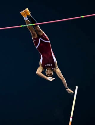Doha Diamond League 2026 Seifeldin Abdelsalam of Qatar competes in the men s pole vault final at the Diamond League Doha Meeting 2026 competition at Suheim Bin Hamad Stadium in Doha, Qatar, on May 19, 2026. DOHA Qatar Copyright: xNOUSHADx