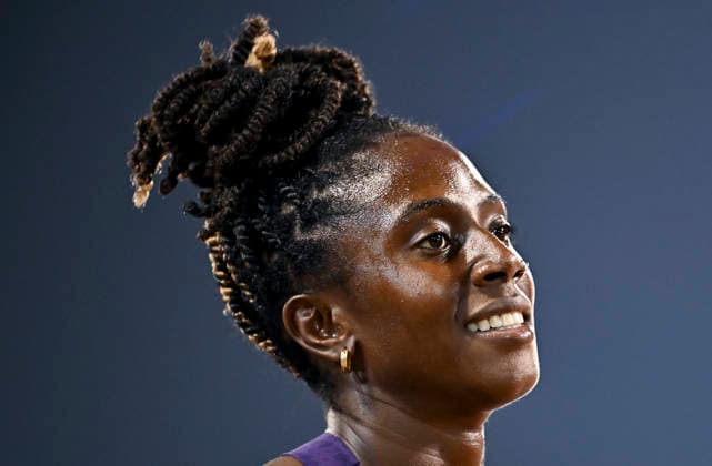 Doha Diamond League 2026 Kemba Nelson of Jamaica celebrates after winning the women s 100m final at the Diamond League Doha Meeting 2026 competition at Suheim Bin Hamad Stadium in Doha, Qatar, on May 19, 2026. DOHA Qatar Copyright: xNOUSHADx