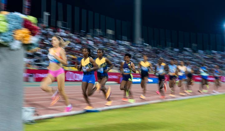 Doha Diamond League 2026 Athletes compete during the women s 5000m final at the Diamond League Doha Meeting 2026 competition at Suheim Bin Hamad Stadium in Doha, Qatar, on May 19, 2026. DOHA Qatar Copyright: xNOUSHADx