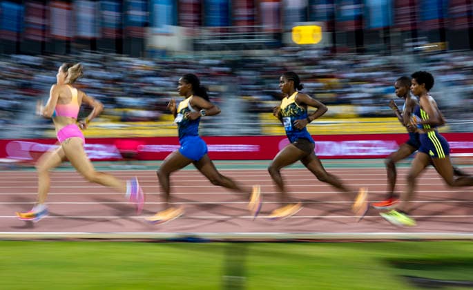 Doha Diamond League 2026 Athletes compete during the women s 5000m final at the Diamond League Doha Meeting 2026 competition at Suheim Bin Hamad Stadium in Doha, Qatar, on May 19, 2026. DOHA Qatar Copyright: xNOUSHADx