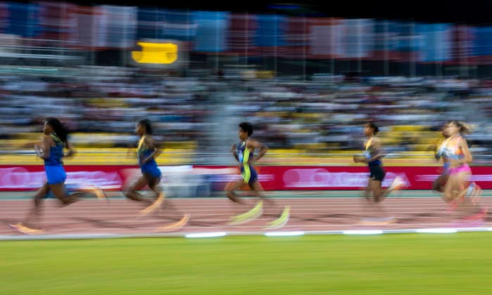 Doha Diamond League 2026 Athletes compete during the women s 5000m final at the Diamond League Doha Meeting 2026 competition at Suheim Bin Hamad Stadium in Doha, Qatar, on May 19, 2026. DOHA Qatar Copyright: xNOUSHADx