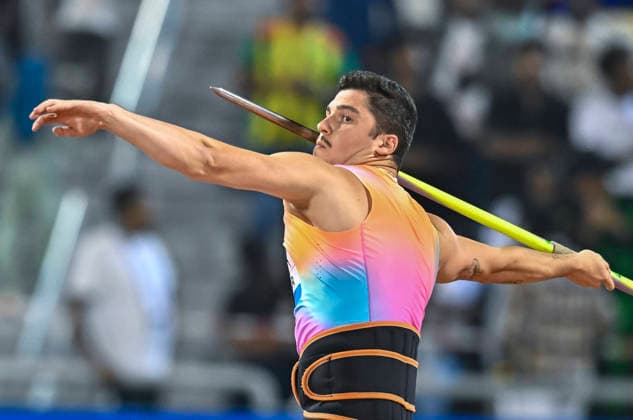 Doha Diamond League 2026 Artur Felfner of Ukraine competes in the men s javelin throw final at the Diamond League Doha Meeting 2026 competition at Suheim Bin Hamad Stadium in Doha, Qatar, on May 19, 2026. DOHA Qatar Copyright: xNOUSHADx