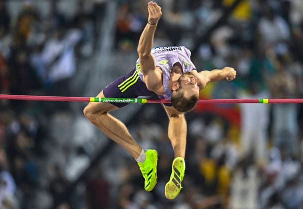 Doha Diamond League 2026 Jan Stefela of Czech Republic competes in the men s High Jump final at the Diamond League Doha Meeting 2026 competition at Suheim Bin Hamad Stadium in Doha, Qatar, on May 19, 2026. DOHA Qatar Copyright: xNOUSHADx