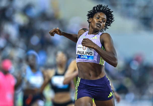 Doha Diamond League 2026 Marileidy Paulino (R) of Dominican Republic competes in the women s 400m final at the Diamond League Doha Meeting 2026 competition at Suheim Bin Hamad Stadium in Doha, Qatar, on May 19, 2026. DOHA Qatar Copyright: xNOUSHADx