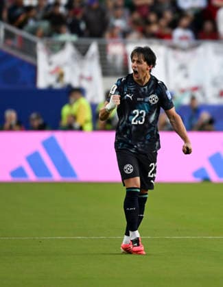 (260620) -- SAN FRANCISCO, June 20, 2026 -- Matias Galarza of Paraguay celebrates a goal during the group D match between Paraguay and T¨¹rkiye at the 2026 FIFA World Cup, WM, Weltmeisterschaft, Fussball at San Francisco Bay Area Stadium in San Francisco, the United States, June 19, 2026. (Photo by Xinhua) (SP)U.S.-SAN FRANCISCO-FOOTBALL-FIFA WORLD CUP-GROUP D-PRY VS TUR ZiyuxJulianxZhu 